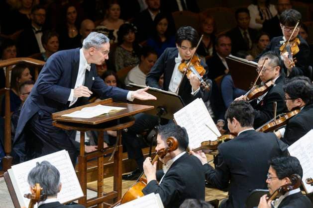 The Tokyo NHK Symphony Orchestra under the baton of Italian conductor Fabio Luisi in a concert during the Prague Spring International Music Festival, Prague, May 15, 2025. (CTKxPhoto MichalxKamaryt) CTKPhotoP2025051601779  CTKPhotoP2025051601779