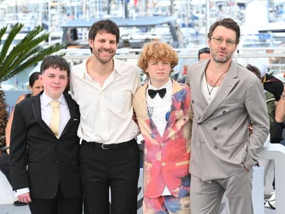 Cannes, France: Cannes, 78th Cannes Film Festival 2025 - day 4 - Photocall of the film The Plague In the photo: Kenny Rasmussen, Charlie Polinger, Kayo Martin , Joel Edgerton Cannes France  - ZUMAp169 20250516_zea_p169_186 Copyright: xAlbertoxTerenghix