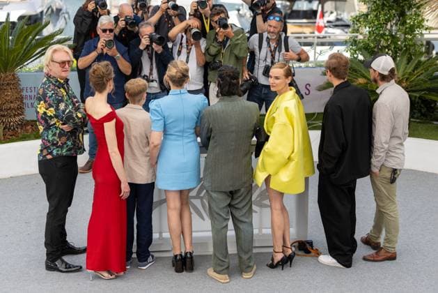 78. Internationalen Filmfestspiele von Cannes 2025 Cannes, Frankreich - 16.5.2024: Detlev Buck, Lisa Hagmeister, Jasper Ole Billerbeck, Laura Tonke, Fatih Akin, Diane Kruger, Matthias Schweighöfer, Lars Jessen während des AMRUM Photocall während der 78. Internationalen Filmfestspiele von Cannes. Die 78. Internationalen Filmfestspiele von Cannes finden vom 13. bis 24. Mai 2025 statt. Provence-Alpes-Cote d Azur
