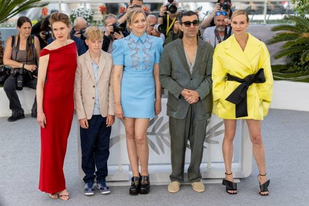 78. Internationalen Filmfestspiele von Cannes 2025 Cannes, Frankreich - 16.5.2024: Lisa Hagmeister, Jasper Ole Billerbeck, Laura Tonke, Fatih Akin, Diane Kruger während des AMRUM Photocall während der 78. Internationalen Filmfestspiele von Cannes. Die 78. Internationalen Filmfestspiele von Cannes finden vom 13. bis 24. Mai 2025 statt. Provence-Alpes-Cote d Azur