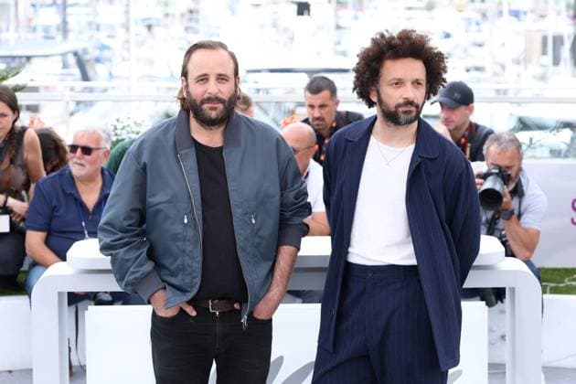 Cannes Arco Photocall JD Vincent Macaigne and William Lebghil posing at the Arco in Cannes, France on May 16, 2025, as part of the 78th Cannes Film Festival. Photo by Jerome Domine ABACAPRESS.COM Cannes France  Copyright: xDominexJerome ABACAx