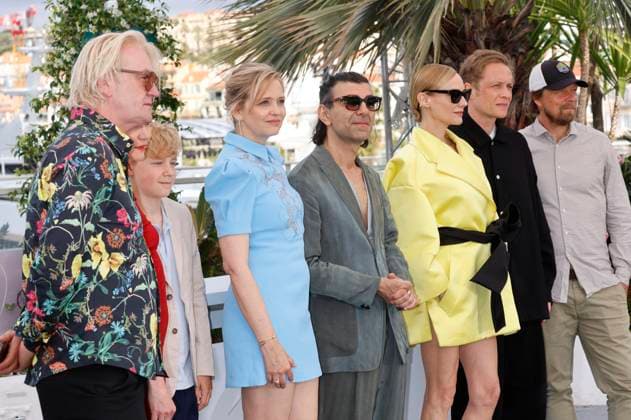 Detlev Buck, Lisa Hagmeister, Jasper Ole Billerbeck, Laura Tonke, Fatih Akin, Diane Kruger, Matthias Schweighöfer and Lars Jessen at the photocall for the feature film Amrum at the Festival de Cannes 2025 78 Cannes International Film Festival at the Palais des Festivals Cannes, 16 05 2025 Foto:xD.xBedrosianx xFuturexImagex amrum_5504