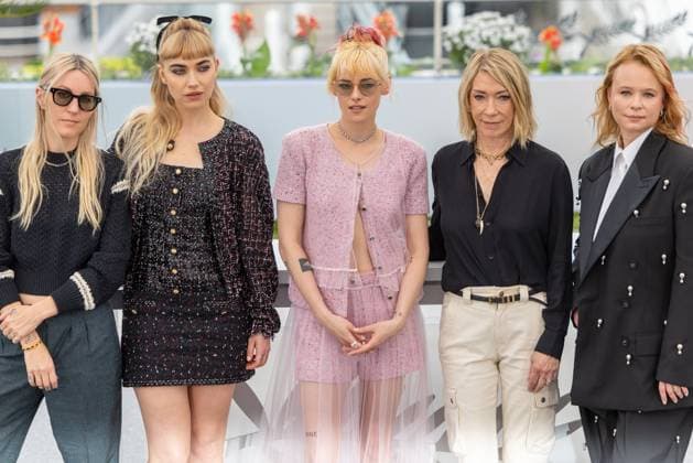 78. Internationalen Filmfestspiele von Cannes 2025 Cannes, Frankreich - 16.5.2024: , Dylan Meyer, Imogen Poots, Kristen Stewart, Kim Gordon, Thora Birch während des Photocall The Chronology of Water während der 78. Internationalen Filmfestspiele von Cannes. Die 78. Internationalen Filmfestspiele von Cannes finden vom 13. bis 24. Mai 2025 statt. Provence-Alpes-Cote d Azur