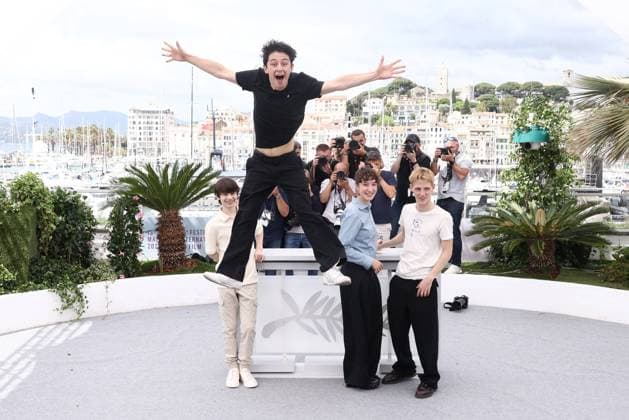 Cannes Dossier 137 Photocall JD Solan Machado-Graner, Come Peronnet, Mathilde Riu, Valentin Campagne posing at the Dossier 137 in Cannes, France on May 16, 2025, as part of the 78th Cannes Film Festival. Photo by Jerome Domine ABACAPRESS.COM Cannes France  Copyright: xDominexJerome ABACAx