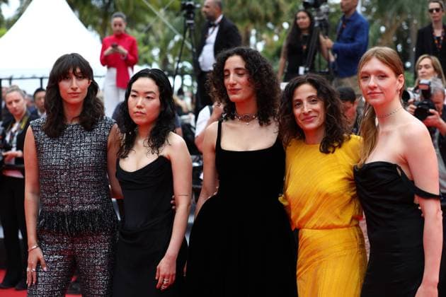 May 16, 2025, Cannes, Cote D azur, France: Mouna Soualem, Sophie Garagnon, Park Ji-Min, Gioia Farisano on the red carpet for the La Petite Derniere Premiere screening at the 78th Annual Cannes Film Festival at Palais des Festivals in Cannes, France Cannes France - ZUMAc179 20250516_zep_c179_193 Copyright: xMickaelxChavetx