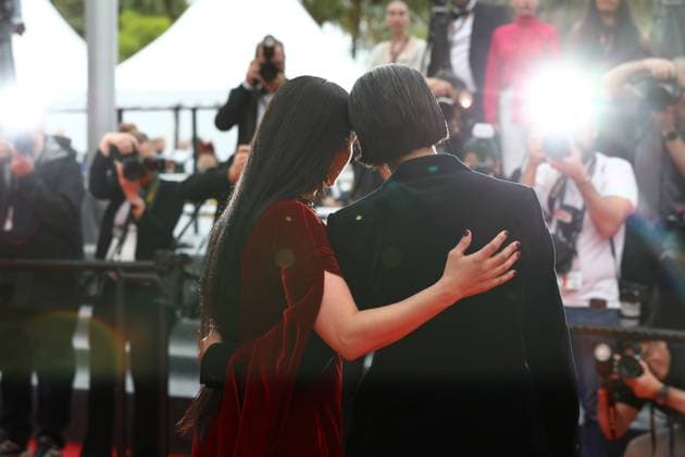 May 16, 2025, Cannes, Cote D azur, France: Director HAFSIA HERZI and actress NADIA MELLITI on the red carpet for the La Petite Derniere Premiere screening at the 78th Annual Cannes Film Festival at Palais des Festivals in Cannes, France Cannes France - ZUMAc179 20250516_zep_c179_213 Copyright: xMickaelxChavetx