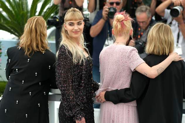 Thora Birch, Imogen Poots, Kristen Stewart and Kim Gordon at the photocall for the feature film The Chronology of Water at the Festival de Cannes 2025 78 Cannes International Film Festival at the Palais des Festivals Cannes, 16 05 2025 Foto:xD.xBedrosianx xFuturexImagex water_5503