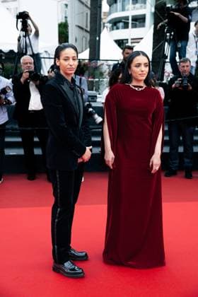 78eme Festival International du Film de Cannes Montée des marches du film La Petit Dernière 78th International Cannes Film Festival Red Carpet of La Petit Dernière movie 444384 2025 05 16 Cannes France Melliti, Nadia Herzi, Hafsia  Copyright: xIvankaxVoisinx xStarfacex STAR_444384_005