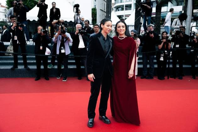 78eme Festival International du Film de Cannes Montée des marches du film La Petit Dernière 78th International Cannes Film Festival Red Carpet of La Petit Dernière movie 444384 2025 05 16 Cannes France Melliti, Nadia Herzi, Hafsia  Copyright: xIvankaxVoisinx xStarfacex STAR_444384_006