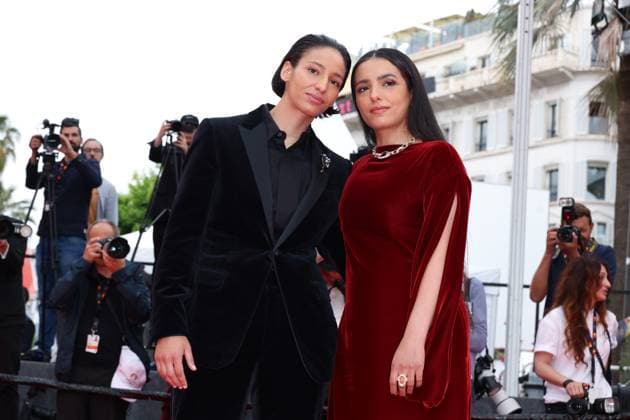 Internationale Filmfestspiele von Cannes, La Petite Derniere Premiere La Petite DerniÃ re Red Carpet at the 78th Annual Cannes Film Festival Hafsia Herzi and Nadia Melliti - La Petite DerniÃ re Red Carpet at the 78th Annual Cannes Film Festival in Cannes, France on May 16, 2025.  Copyright: x Chassery+Courdjix