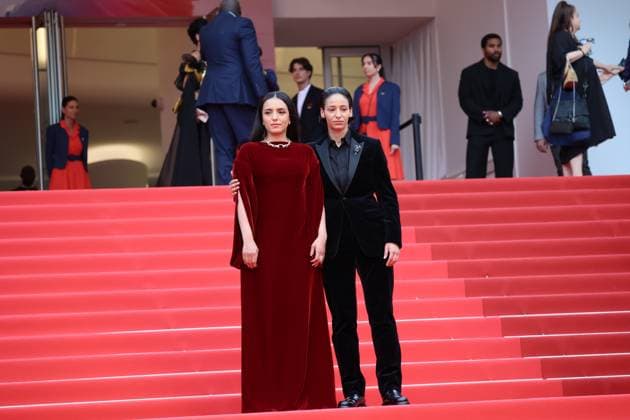 Internationale Filmfestspiele von Cannes, La Petite Derniere Premiere La Petite DerniÃ re Red Carpet at the 78th Annual Cannes Film Festival Hafsia Herzi and Nadia Melliti - La Petite DerniÃ re Red Carpet at the 78th Annual Cannes Film Festival in Cannes, France on May 16, 2025.  Copyright: x Chassery+Courdjix