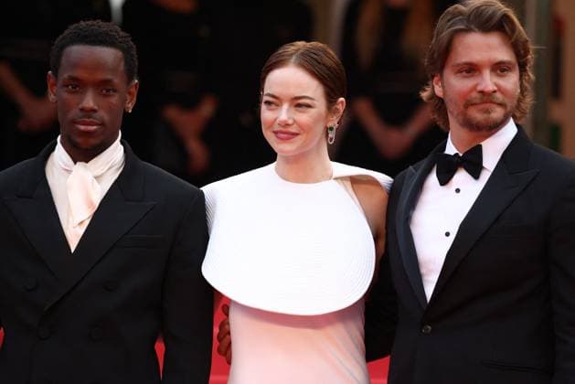 Cannes - Eddington Screening Micheal Ward, Emma Stone and Luke Grimes attending the screening of Eddington by Ari Aster in Cannes, France on May 16, 2025, as part of the 78th Cannes Film Festival. Photo by Jerome Domine ABACAPRESS.COM Cannes France  Copyright: xDominexJerome ABACAx