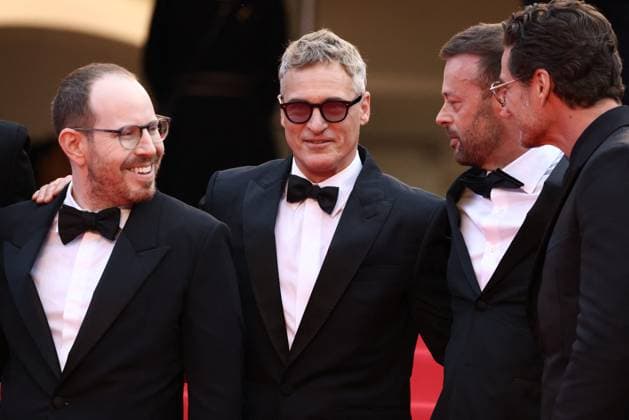 Cannes - Eddington Screening Ari Aster, Joaquin Phoenix, Lars Knudsen and Pedro Pascal attending the screening of Eddington by Ari Aster in Cannes, France on May 16, 2025, as part of the 78th Cannes Film Festival. Photo by Jerome Domine ABACAPRESS.COM Cannes France  Copyright: xDominexJerome ABACAx