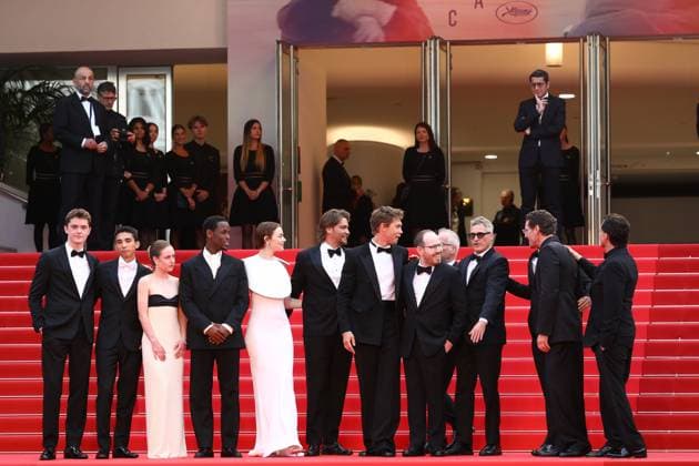 May 16, 2025, Cannes, Cote D azur, France: Cast and crew of whom EMMA STONE, PEDRO PASCAL, AUSTIN BUTLER and JOAQUIN PHOENIX on the red carpet for the Eddington Premiere screening at the 78th Annual Cannes Film Festival at Palais des Festivals in Cannes, France Cannes France - ZUMAc179 20250516_zep_c179_333 Copyright: xMickaelxChavetx