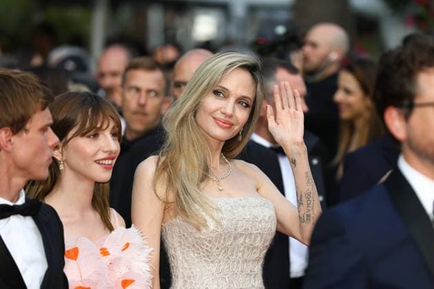 May 16, 2025, Cannes, Cote D azur, France: ANGELINA JOLIE on the red carpet for the Eddington Premiere screening at the 78th Annual Cannes Film Festival at Palais des Festivals in Cannes, France Cannes France - ZUMAc179 20250516_zep_c179_350 Copyright: xMickaelxChavetx