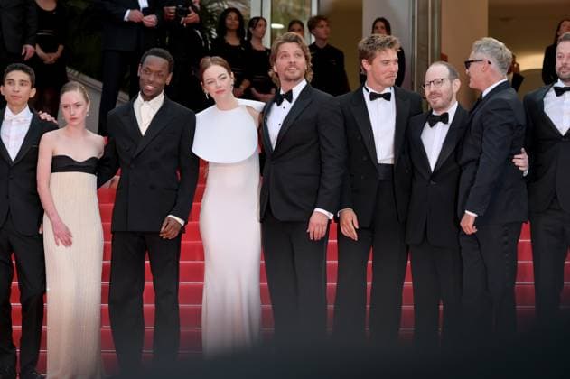 Eddington Premiere at 78th Festival de Cannes - Cannes, France CANNES, FRANCE. May 16, 2025: Matt Gomez Hidaka, Amelie Hoeferle, Micheal Ward, Emma Stone, Luke Grimes, Austin Butler, Ari Aster & Joaquin Phoenix at the premiere for Eddington at the 78th Festival de Cannes. Picture: Paul Smith Featureflash Cannes France  Copyright: xPaulxSmithx xFeatureflashx