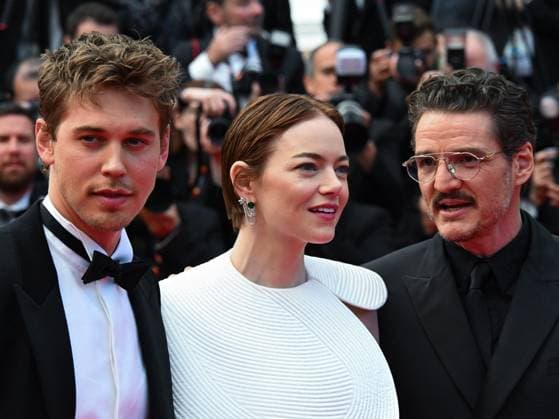 Cannes, 78th Cannes Film Festival 2025 - Evening 4 - Red Carpet of the Film Eddington Cannes, 78th Cannes Film Festival 2025 - Evening 4 - Red Carpet of the Film Eddington In the photo: Austin Butler, Emma stone, Pedro pascal cannes France  Copyright: xIPA ABACAx