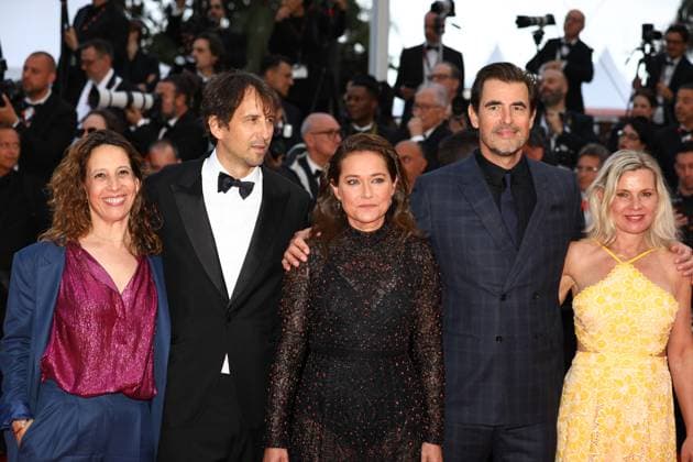 May 16, 2025, Cannes, Cote D azur, France: Cast and crew of the Great Arch of whom director STEPHANE DEMOUSTIER and actor CLAES BANG on the red carpet for the Eddington Premiere screening at the 78th Annual Cannes Film Festival at Palais des Festivals in Cannes, France Cannes France - ZUMAc179 20250516_zep_c179_367 Copyright: xMickaelxChavetx
