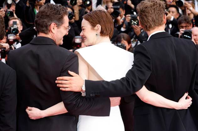 Pedro Pascal, Emma Stone and Austin Butler at the premiere of the feature film Eddington at the Festival de Cannes 2025 78 Cannes International Film Festival at the Palais des Festivals Cannes, 16 05 2025 Foto:xD.xBedrosianx xFuturexImagex eddington_5577