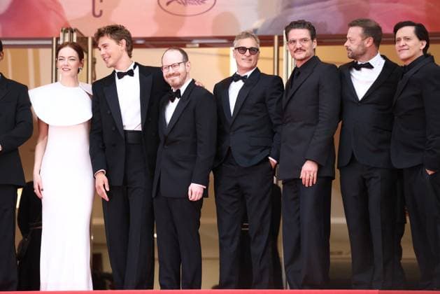 Cannes Eddington Screening JD Emma Stone, Austin Butler, Ari Aster, Joaquin Phoenix, Pedro Pascal attending the screening of Eddington by Ari Aster in Cannes, France on May 16, 2025, as part of the 78th Cannes Film Festival. Photo by Jerome Domine ABACAPRESS.COM Cannes France  Copyright: xDominexJerome ABACAx