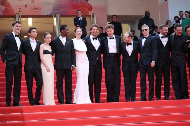 Eddington Red Carpet at the 78th Annual Cannes Film Festival Cameron Mann, Matt Gomez Hidaka, Amà lie Hoeferle, Micheal Ward, Emma Stone, Luke Grimes, Austin Butler, Ari Aster, Joaquin Phoenix, Lars Knudsen, Pedro Pascal, Clifton Collins Jr. - Eddington Red Carpet at the 78th Annual Cannes Film Festival in Cannes, France in May 16, 2025. Copyright: x Chassery+Courdjix
