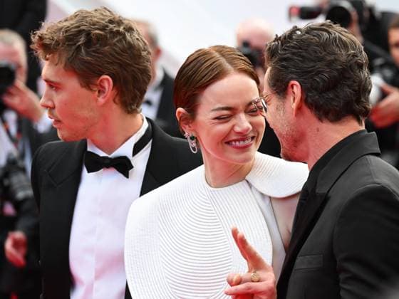 Cannes, France: Cannes, 78th Cannes Film Festival 2025 - Evening 4 - Red Carpet of the Film Eddington In the photo: AUSTIN BUTLER, EMMA STONE , PEDRO PASCAL Cannes France  - ZUMAp169 20250516_zea_p169_1682 Copyright: xManuelexMangiarottix