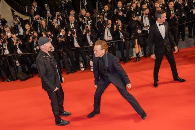 78. Internationalen Filmfestspiele von Cannes 2025 Cannes, Frankreich - 16.5.2024: The Edge und U2 Saenger Bono während des Bono: Stories Of Surrender Roten Teppichs während der 78. Internationalen Filmfestspiele von Cannes. Die 78. Internationalen Filmfestspiele von Cannes finden vom 13. bis 24. Mai 2025 statt. Provence-Alpes-Cote d Azur
