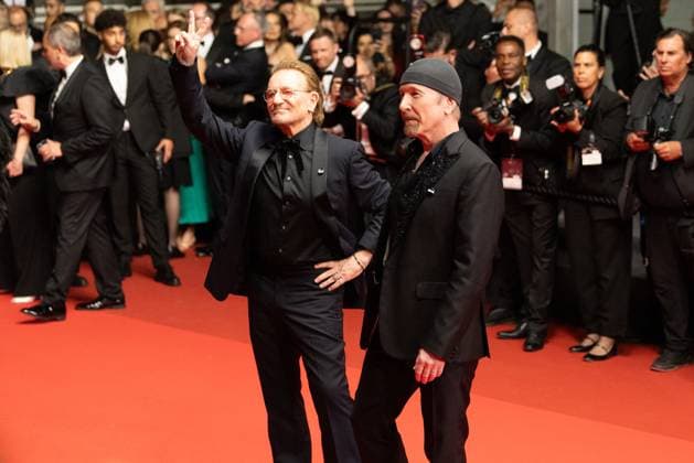78. Internationalen Filmfestspiele von Cannes 2025 Cannes, Frankreich - 16.5.2024: The Edge und U2 Saenger Bono während des Bono: Stories Of Surrender Roten Teppichs während der 78. Internationalen Filmfestspiele von Cannes. Die 78. Internationalen Filmfestspiele von Cannes finden vom 13. bis 24. Mai 2025 statt. Provence-Alpes-Cote d Azur