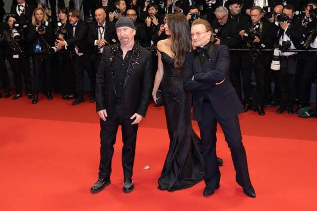 78. Internationalen Filmfestspiele von Cannes 2025 Cannes, Frankreich - 16.5.2024: The Edge, Amal Clooney und U2 Saenger Bono während des Bono: Stories Of Surrender Roten Teppichs während der 78. Internationalen Filmfestspiele von Cannes. Die 78. Internationalen Filmfestspiele von Cannes finden vom 13. bis 24. Mai 2025 statt. Provence-Alpes-Cote d Azur