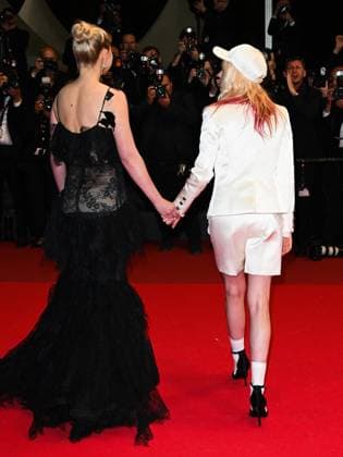 Cannes, 78th Cannes Film Festival 2025 - Evening 4 - Red Carpet of the Film Bono: Stories of Surrender Cannes, 78th Cannes Film Festival 2025 - Evening 4 - Red Carpet of the Film Bono: Stories of Surrender . In the Photo Kristen Stewart, Imogen Poots Cannes France  Copyright: xIPA ABACAx