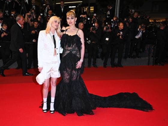Cannes, 78th Cannes Film Festival 2025 - Evening 4 - Red Carpet of the Film Bono: Stories of Surrender Cannes, 78th Cannes Film Festival 2025 - Evening 4 - Red Carpet of the Film Bono: Stories of Surrender . In the Photo Kristen Stewart and Imogen Poots Cannes France  Copyright: xIPA ABACAx