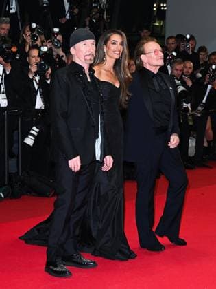 Cannes, 78th Cannes Film Festival 2025 - Evening 4 - Red Carpet of the Film Bono: Stories of Surrender Cannes, 78th Cannes Film Festival 2025 - Evening 4 - Red Carpet of the Film Bono: Stories of Surrender . In the Photo The Edge Amal Clooney Bono Cannes France  Copyright: xIPA ABACAx