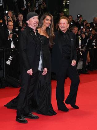 Cannes, 78th Cannes Film Festival 2025 - Evening 4 - Red Carpet of the Film Bono: Stories of Surrender Cannes, 78th Cannes Film Festival 2025 - Evening 4 - Red Carpet of the Film Bono: Stories of Surrender . In the Photo The Edge Amal Clooney Bono Cannes France  Copyright: xIPA ABACAx