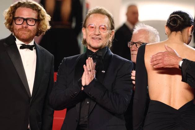 Cannes Bono Stories Of Surrender Screening JD Erik Messerschmidt and Bono attending the screening of Bono Stories Of Surrender in Cannes, France on May 16, 2025, as part of the 78th Cannes Film Festival. Photo by Jerome Domine ABACAPRESS.COM Cannes France  Copyright: xDominexJerome ABACAx