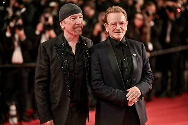 Entertainment Bilder des Tages Cannes Bono Stories Of Surrender Screening JR The Edge, Bono attending the screening of Bono Stories Of Surrender in Cannes, France on May 16, 2025, as part of the 78th Cannes Film Festival. Photo by Julien Reynaud APS-Medias ABACAPRESS.COM Cannes France  Copyright: xReynaudxJulien APS-Medias ABACAx
