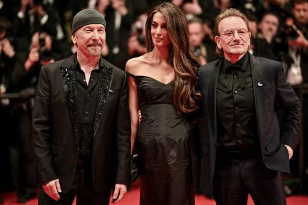 Cannes Bono Stories Of Surrender Screening JR The Edge, Amal Clooney, Bono attending the screening of Bono Stories Of Surrender in Cannes, France on May 16, 2025, as part of the 78th Cannes Film Festival. Photo by Julien Reynaud APS-Medias ABACAPRESS.COM Cannes France  Copyright: xReynaudxJulien APS-Medias ABACAx