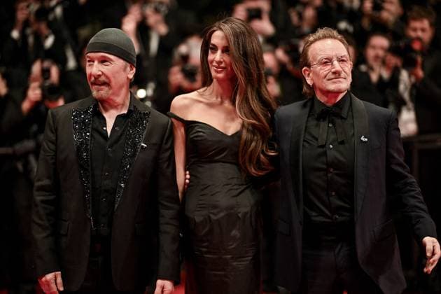 Cannes Bono Stories Of Surrender Screening JR The Edge, Amal Clooney, Bono attending the screening of Bono Stories Of Surrender in Cannes, France on May 16, 2025, as part of the 78th Cannes Film Festival. Photo by Julien Reynaud APS-Medias ABACAPRESS.COM Cannes France  Copyright: xReynaudxJulien APS-Medias ABACAx