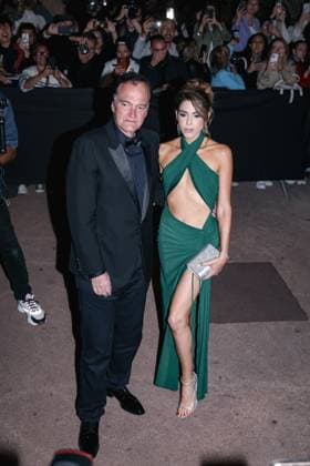 Cannes, Arrivals at the Trophée Chopard Award event during the 78th Cannes Film Festival Cannes, Arrivals at the Trophée Chopard Award event during the Festival de Cannes. In the photo: Quentin Tarantino (American Director), Daniela Pick (Actress) Cannes France  Copyright: xIPA ABACAx