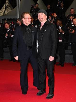 Cannes, 78th Cannes Film Festival 2025 - Evening 4 - Red Carpet of the Film Bono: Stories of Surrender Cannes, 78th Cannes Film Festival 2025 - Evening 4 - Red Carpet of the Film Bono: Stories of Surrender . In the Photo Bono Vox and The Edge Cannes France  Copyright: xIPA ABACAx