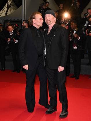 Cannes, 78th Cannes Film Festival 2025 - Evening 4 - Red Carpet of the Film Bono: Stories of Surrender Cannes, 78th Cannes Film Festival 2025 - Evening 4 - Red Carpet of the Film Bono: Stories of Surrender . In the Photo Bono Vox and The Edge Cannes France  Copyright: xIPA ABACAx