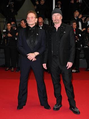 Cannes, 78th Cannes Film Festival 2025 - Evening 4 - Red Carpet of the Film Bono: Stories of Surrender Cannes, 78th Cannes Film Festival 2025 - Evening 4 - Red Carpet of the Film Bono: Stories of Surrender . In the Photo Bono Vox and The Edge Cannes France  Copyright: xIPA ABACAx