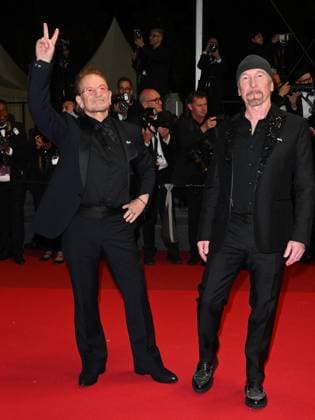 Cannes, 78th Cannes Film Festival 2025 - Evening 4 - Red Carpet of the Film Bono: Stories of Surrender Cannes, 78th Cannes Film Festival 2025 - Evening 4 - Red Carpet of the Film Bono: Stories of Surrender . In the Photo Bono Vox and The Edge Cannes France  Copyright: xIPA ABACAx