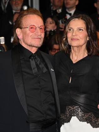 Cannes, 78th Cannes Film Festival 2025 - Evening 4 - Red Carpet of the Film Bono: Stories of Surrender Cannes, 78th Cannes Film Festival 2025 - Evening 4 - Red Carpet of the Film Bono: Stories of Surrender . In the Photo Bono Vox with his wife Ali Hewson Cannes France  Copyright: xIPA ABACAx