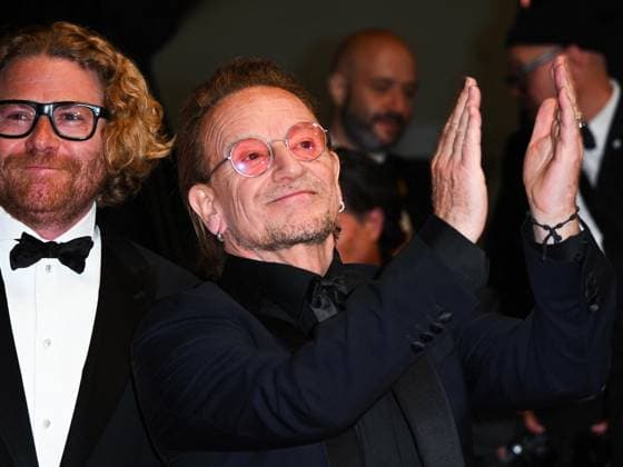 Cannes, 78th Cannes Film Festival 2025 - Evening 4 - Red Carpet of the Film Bono: Stories of Surrender Cannes, 78th Cannes Film Festival 2025 - Evening 4 - Red Carpet of the Film Bono: Stories of Surrender . In the Photo Bono Vox Cannes France  Copyright: xIPA ABACAx