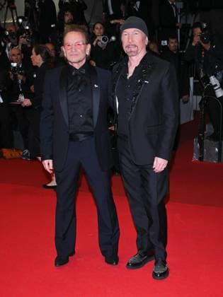 Cannes, 78th Cannes Film Festival 2025 - Evening 4 - Red Carpet of the Film Bono: Stories of Surrender Cannes, 78th Cannes Film Festival 2025 - Evening 4 - Red Carpet of the Film Bono: Stories of Surrender . In the Photo The Edge Bono Cannes France  Copyright: xIPA ABACAx