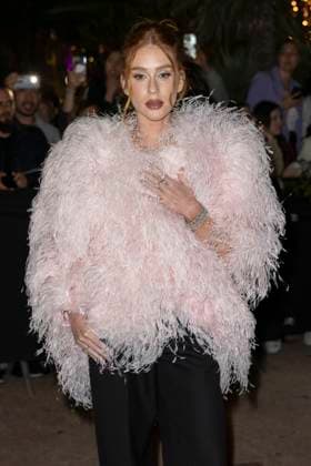 Cannes Guest to Chopard Trophy at the 78th annual Cannes Film Festival MP Marina Ruy Barbosa arrives to the Chopard Trophy at the 78th annual Cannes Film Festival at Carlton Beach on May 16, 2025 in Cannes, France. Photo by Marco Piovanotto ABACAPRESS.COM  Copyright: xPiovanottoxMarco ABACAx