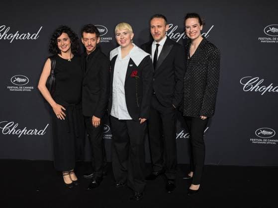 Cannes, 78th Cannes Film Festival 2025 - Evening 4 - Chopard Gala Cannes, 78th Cannes Film Festival 2025 - Evening 4 - Chopard Gala - Pictured: Louise Courvoisier, Nahuel Pérez Biscayart, Un Certain Regard Jury President Molly Manning Walker, Roberto Minervini and Vanja Kaludjercic cannes France  Copyright: xIPA ABACAx