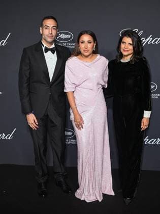 Cannes, 78th Cannes Film Festival 2025 - Evening 4 - Chopard Gala Cannes, 78th Cannes Film Festival 2025 - Evening 4 - Chopard Gala - In the photo: Mohamed Al Turki, Jomana R. Alrashid, Shivani Pandya Malhotra cannes France  Copyright: xIPA ABACAx