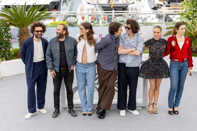 Arco , Photocall in Cannes, 16 05 2025 Cannes, France 16 5 2024 William Lebghil, Vincent Macaigne, Alma Jodorowsky, FŽlix de Givry, Ugo Bienvenu, Natalie Portman and Sophie Mas during the ARCO Photocall during the 78 Cannes International Film Festival The Film Festival takes place from May 13 to 24, 2025 Cannes Palais des Festivals et de Copyright: xChristianxEnderx