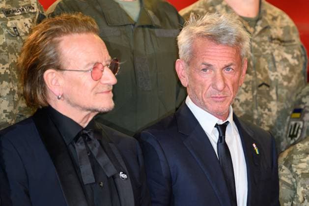 Cannes Bono Stories of Surrender Red Carpet NG Sean Penn and Bono attending the ‘Bono Stories of Surrender’ Screening and Red Carpet at Palais Des Festivals in Cannes, France on May 16 2025 as part of the 78th Cannes Film Festival. Photo by Nicolas Genin ABACAPRESS.COM Cannes France  Copyright: xGeninxNicolas ABACAx